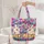 Bunnies Wildflowers Butterflies Floral Garland - Wildlife Lover Gift for Kids Quilted Tote Bag - 5
