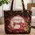 Vintage Sewing Machine Name Hoop Botanical Floral Craft Lover Gift Quilted Tote Bag - 1