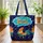 Three Roosters Glow Stars - Farm Animal Gift for Rooster Lover Quilted Tote Bag - 3