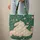 Hugging Bunnies Wildflower Rose Garden Name Ribbon - Nature Lover Gift for Bunny Lover Quilted Tote Bag - 6