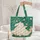 Hugging Bunnies Wildflower Rose Garden Name Ribbon - Nature Lover Gift for Bunny Lover Quilted Tote Bag - 5