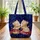 Bear Cubs Nuzzling White Stars Red Ribbon - Patriotic Wildlife Lover Everyday Tote Quilted Tote Bag - 3