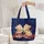 Bear Cubs Nuzzling White Stars Red Ribbon - Patriotic Wildlife Lover Everyday Tote Quilted Tote Bag - 5