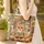 Red Fox Cub Wildflowers Book Pages Vintage Book Spines Daisy Vines - Book Lover Nature Gift Quilted Tote Bag - 4