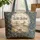 Vintage Storybook Bunnies Wildflower Wreath Personalized - Everyday Gift for Nature Lover Quilted Tote Bag - 1