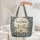 Vintage Storybook Bunnies Wildflower Wreath Personalized - Everyday Gift for Nature Lover Quilted Tote Bag - 5