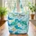 Ocean Waves Sea Turtles Plumeria Floral Garland - Beach Vacation Gift for Ocean Lover Quilted Tote Bag - 3