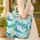Ocean Waves Sea Turtles Plumeria Floral Garland - Beach Vacation Gift for Ocean Lover Quilted Tote Bag - 4