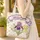 Lily of the Valley Iris Flowers Your Name Arch - Spring Lover Gift Quilted Tote Bag - 4
