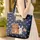 Navy Star Bear Bunny Red Flag Name - Nursery Room Decor Gift for Child Quilted Tote Bag - 4