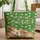 Three Bunnies Wildflower Meadow Daisies - Everyday Carry for Animal Lover Quilted Tote Bag - 1