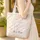 Bears Nuzzling Pastel Roses & Blossoms Floral Wreath - Sweetheart Couple Gift Quilted Tote Bag - 4