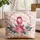 Breast Cancer Ribbon Wild Rose Blossoms Floral Wreath Personalized Name - Awareness Gift Quilted Tote Bag - 1