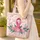 Breast Cancer Ribbon Wild Rose Blossoms Floral Wreath Personalized Name - Awareness Gift Quilted Tote Bag - 4