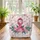 Breast Cancer Ribbon Wild Rose Blossoms Floral Wreath Personalized Name - Awareness Gift Quilted Tote Bag - 3