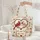 Red Beige Cardinals Heart Roses Personalized Name - Wildlife Lover Gift Quilted Tote Bag - 5