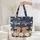 Nuzzling Baby Bunnies Magnolia Leaves Blossoms Floral Wreath - Wildlife Lover Gift Quilted Tote Bag - 5
