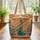 Women Silhouettes Headwraps Scrollwork - Everyday Accessory Gift Quilted Tote Bag - 3