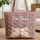 Nuzzling Bunnies Floral Wreath Leaf Garland - Nature Lover Gift Quilted Tote Bag - 1