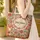 Indian Floral Fox Dense Botanical Vines Personalized - Wildlife Lover Everyday Gift Quilted Tote Bag - 4