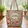 Indian Floral Fox Dense Botanical Vines Personalized - Wildlife Lover Everyday Gift Quilted Tote Bag - 3