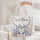 Fox Kits Nuzzling Wildflowers Name Wreath - Wildlife Lover Gift Quilted Tote Bag - 5