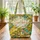 Monkey Exotic Bird Tropical Foliage Floral Wreath - Wildlife Lover Everyday Tote Quilted Tote Bag - 3