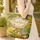 Monkey Exotic Bird Tropical Foliage Floral Wreath - Wildlife Lover Everyday Tote Quilted Tote Bag - 4