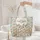 Deer Fawns Indian Floral Blossoms Berries Wildflower Wreath Wildlife Lover Gift Quilted Tote Bag - 5