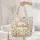 Personalized Nuzzling Bunnies Floral Name - Everyday Nature Lover Gift Quilted Tote Bag - 5