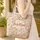Personalized Nuzzling Bunnies Floral Name - Everyday Nature Lover Gift Quilted Tote Bag - 4