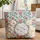 Bunnies Floral Wreath Botanical - Wildlife Lover Gift Quilted Tote Bag - 1