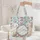 Bunnies Floral Wreath Botanical - Wildlife Lover Gift Quilted Tote Bag - 5