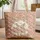 Nuzzling Bunnies Wildflower Wreath - Personalized Lifestyle Gift for Her Quilted Tote Bag - 1