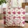 Bunny Fuchsia Roses Small Flowers Floral Wreath Personalized Keepsake Gift for Kids Quilted Tote Bag - 1