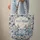 Two Bunnies Floral Wreath Blue Teal Flowers Leaves - Everyday Tote Nature Lover Gift Quilted Tote Bag - 6