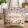 Personalized Bunnies Floral Wreath - Everyday Tote Rabbit Lover Gift Quilted Tote Bag - 1