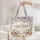 Personalized Bunnies Floral Wreath - Everyday Tote Rabbit Lover Gift Quilted Tote Bag - 5