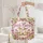 Personalized Nuzzling Fawns Floral Wreath Wildflowers - Nature Lover Everyday Gift Quilted Tote Bag - 5