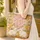 Nuzzling Bunnies Floral Wreath Your Name - Nature Lover Everyday Use Gift for Her Quilted Tote Bag - 4