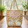 Nuzzling Bunnies Floral Wreath Your Name - Nature Lover Everyday Use Gift for Her Quilted Tote Bag - 3