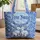 Bunnies Wildflower Scroll Paisley - Everyday Carry Item Quilted Tote Bag - 1