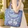 Bunnies Wildflower Scroll Paisley - Everyday Carry Item Quilted Tote Bag - 4