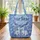 Bunnies Wildflower Scroll Paisley - Everyday Carry Item Quilted Tote Bag - 3