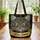 Black Gold Cat Scroll Swirls Stars - Everyday Tote for Cat Lover Quilted Tote Bag - 3