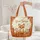 Fox Cub Wildflower Tribal Foliage Wreath - Wildlife Lover Gift Quilted Tote Bag - 5