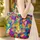 Cat Face Interwoven Spirals Fluid Color Blocks - Cat Lover Everyday Lifestyle Gift Quilted Tote Bag - 4