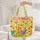 Patchwork Chickens Sunflowers Floral Wreath Personalized - Folk Art Lover Everyday Gift Quilted Tote Bag - 5