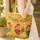 Multi-patterned Roosters Wildflower 'Your Name' Farmhouse Decor Everyday Gift Quilted Tote Bag - 4