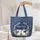 Nuzzling Bunnies Lily-of-the-Valley Wreath - Everyday Tote Quilted Tote Bag - 5